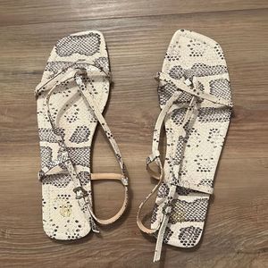 House of Harlow python sandal